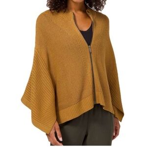Lululemon Athletica Mustard Zip-Up Sweater Cape